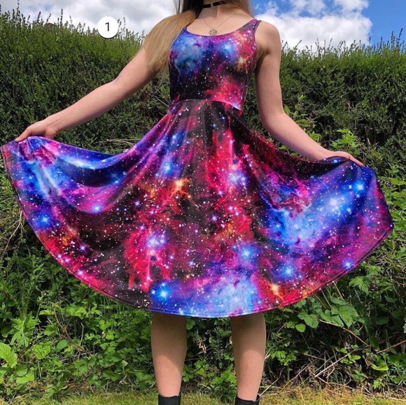 Blackmilk Dresses & Skirts - GALAXY AMETHYST VELVET POCKET MIDI DRESS